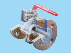 PTFE lined ball valve with PTFE lining